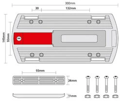 Adaptateur Pour Porte-bagages KLICKfix -Équipement De Vélo Rixen Kaul KLICKfix GepA cktrA geradapter 0208 d