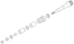 Shimano Axe De Pédale Complet Pour XTR PD-M9000/9020 Gauche 7 Shimano Axe De Pédale Complet Pour XTR PD-M9000/9020 Gauche -Équipement De Vélo Shimano Pedalachse komplett fur XTR PD M9000 9020 links Y46X98020 c