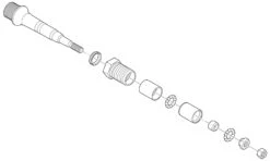 Shimano Axe De Pédale Complet Pour XTR PD-M9000/9020 Droite 7 Shimano Axe De Pédale Complet Pour XTR PD-M9000/9020 Droite -Équipement De Vélo Shimano Pedalachse komplett fur XTR PD M9000 9020 rechts Y46X98050 c